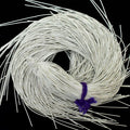 French Wire Metallic Wire Smooth Dabka Bullion Wire French coil Purl embroidery Zardozi bullion wire in White Color -100GM-0.5MM