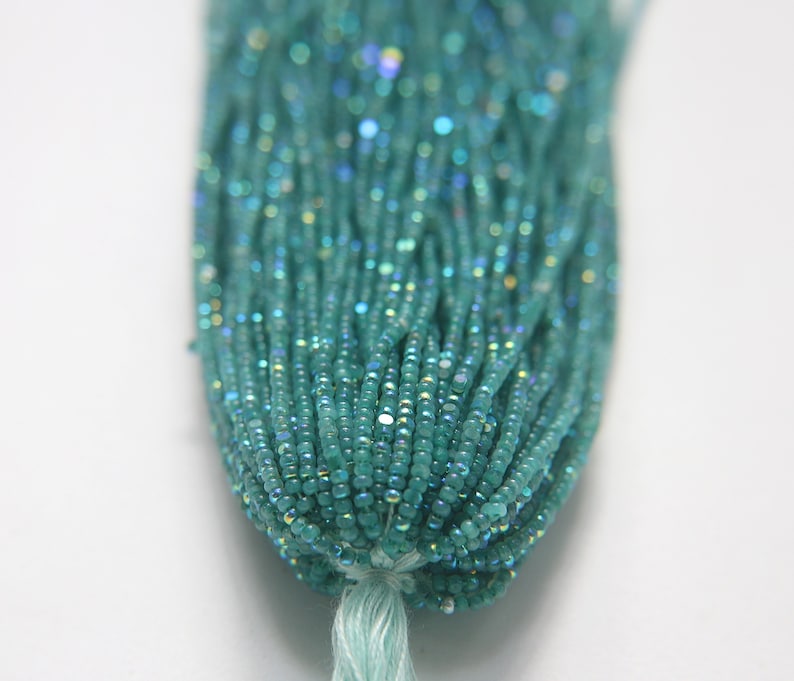 11/0 Charlotte Cut Seed Beads: Patina Opal Neon Aurore Boreale