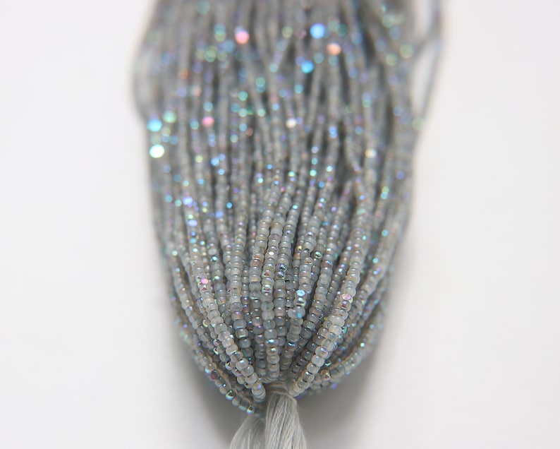 11/0 Charlotte Cut Seed Beads: Patina Opal Neon Aurore Boreale
