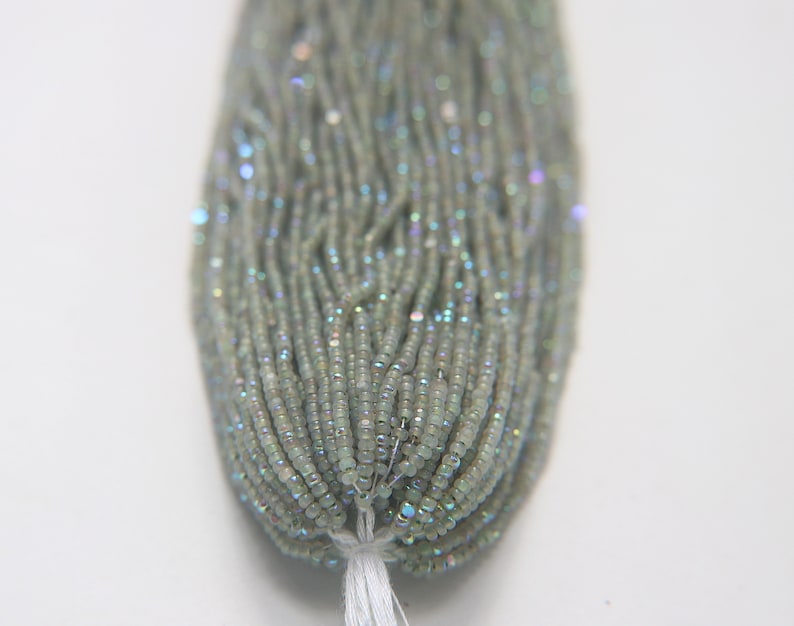 11/0 Charlotte Cut Seed Beads: Patina Opal Neon Aurore Boreale