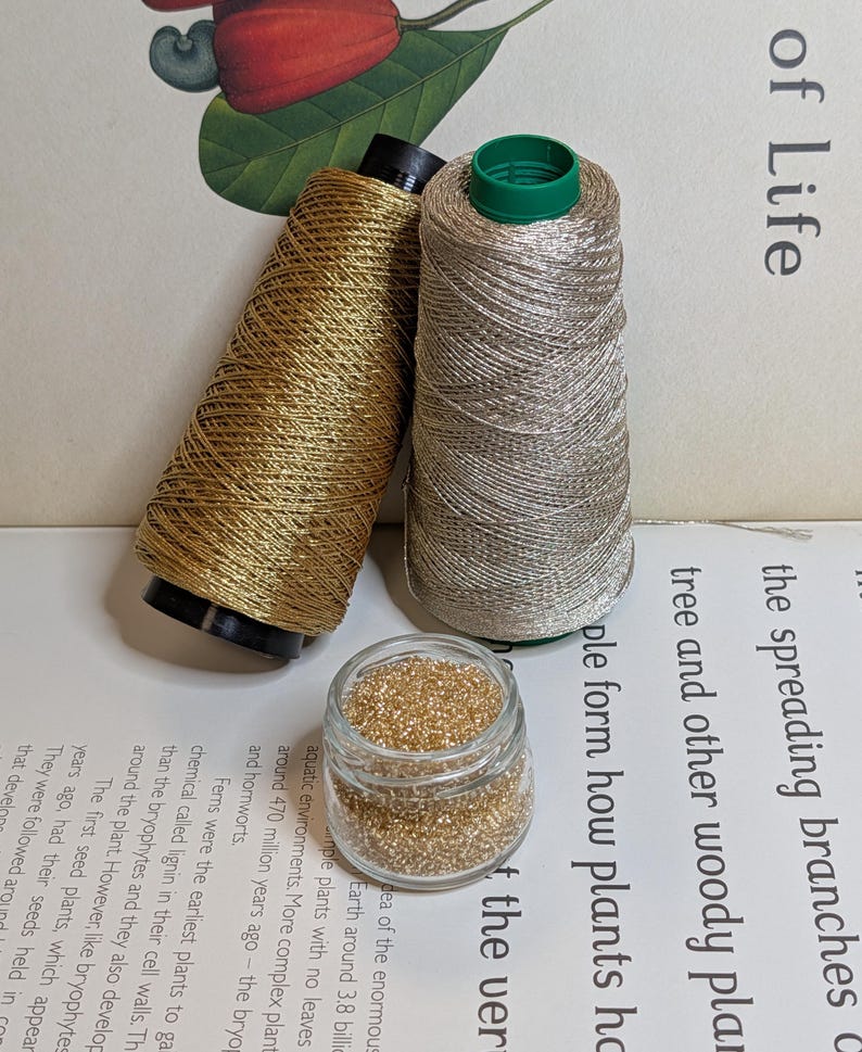 Small Gold Embroidery Materials Kit - goldwork, tambour, luneville zardozi