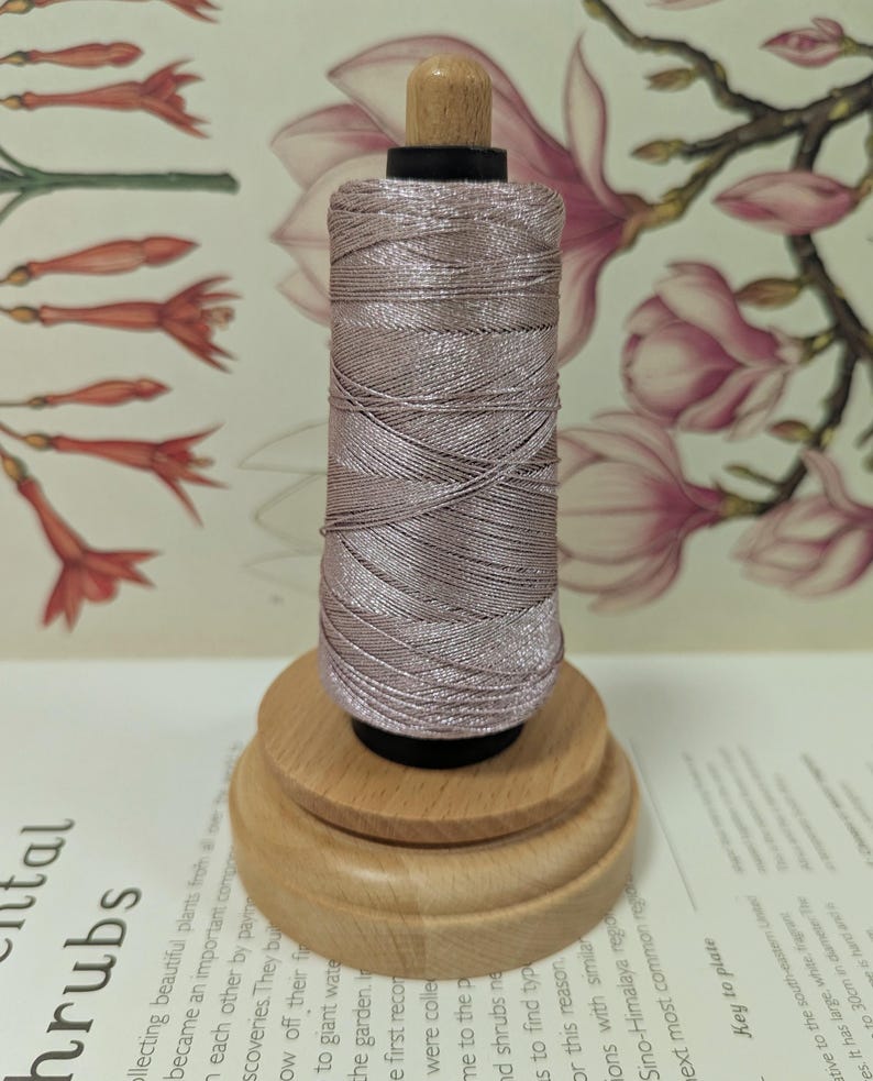 Pink Embroidery Materials Kit for: goldwork, tambour, luneville, zardozi - Smooth purl french wire