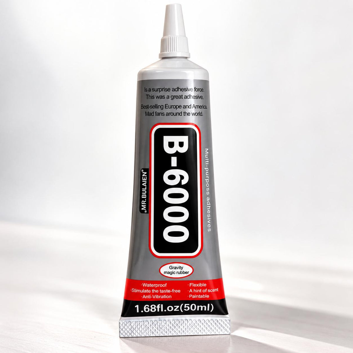 B6000 Jewelry Glue 50ml (1.68 fl oz) - Clear Craft Adhesive with Precision Tip for Rhinestones, Beads, Embroidery, Fabric & DIY Projects