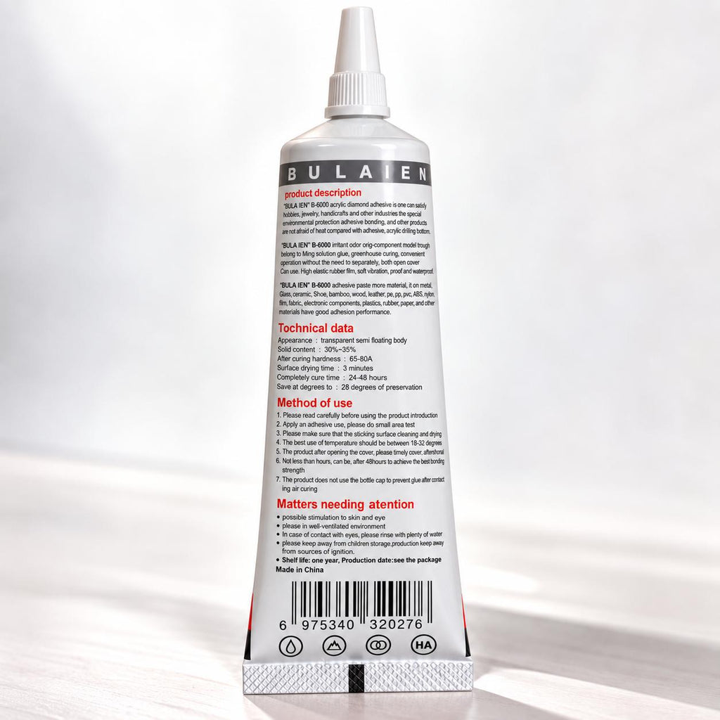 B6000 Jewelry Glue 50ml (1.68 fl oz) - Clear Craft Adhesive with Precision Tip for Rhinestones, Beads, Embroidery, Fabric & DIY Projects