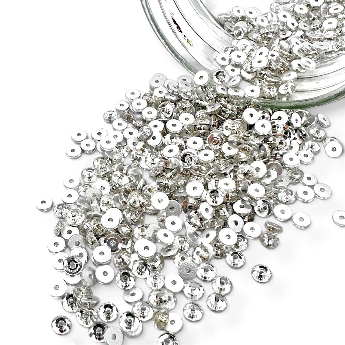 Swarovski Crystal Sequin 3128 Round Buttons Center Hole Sew On Stone Flatback 4mm and 6mm - Sapphire foiled ( Select Sizes and Quantity)