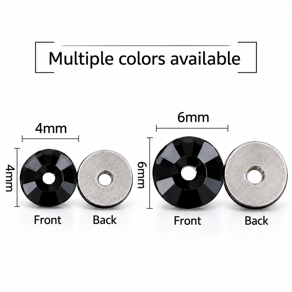 Swarovski Crystal Sequin 3128 Round Buttons Center Hole Sew On Stone Flatback 4mm and 6mm - Sapphire foiled ( Select Sizes and Quantity)