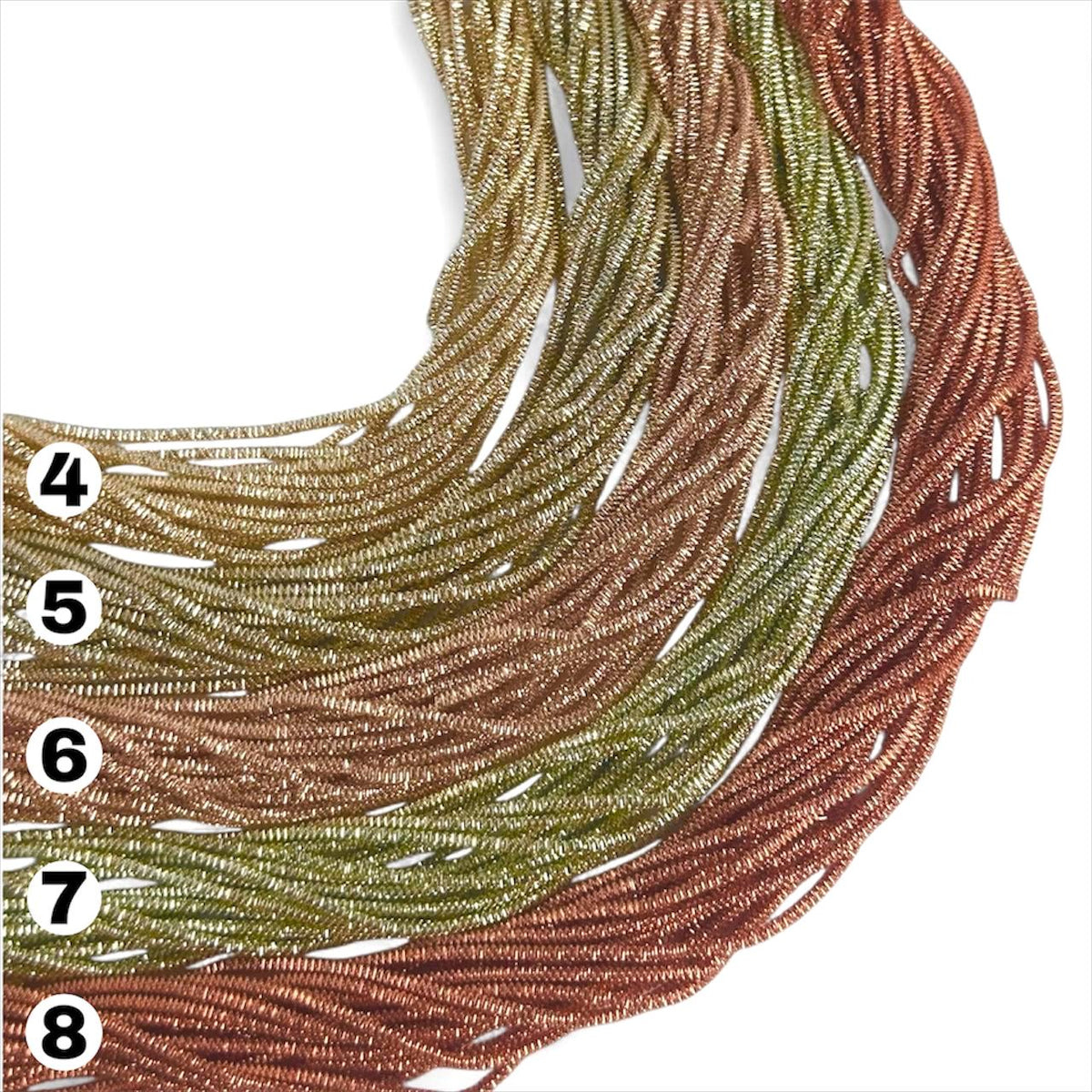 1.5mm Metallic Bullion Wire for Embroidery - Available in 12 Colors (French Wire / Dabka / Nakshi)