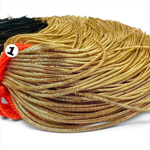 1.5mm Metallic Bullion Wire for Embroidery - Available in 12 Colors (French Wire / Dabka / Nakshi)